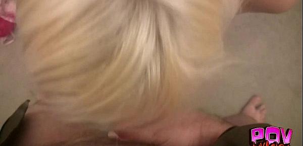  Hot Blonde Charlize Danay POV Blowjob